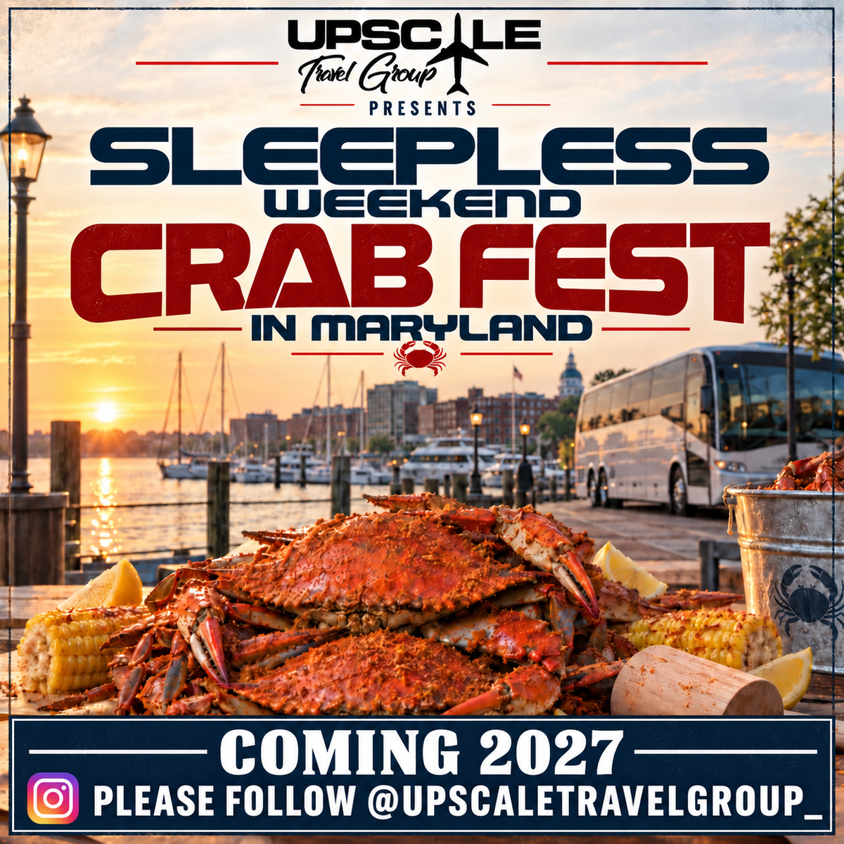 Sleepless weekends crab fest in Maryland June 18th to June 20th 2027